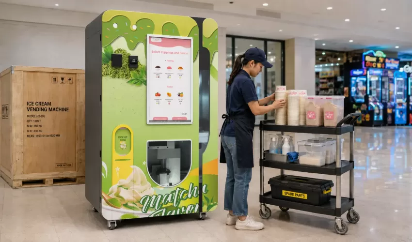 Ice Cream Vending Machine Cost: Machine, Shipping, Ingredients and Operation